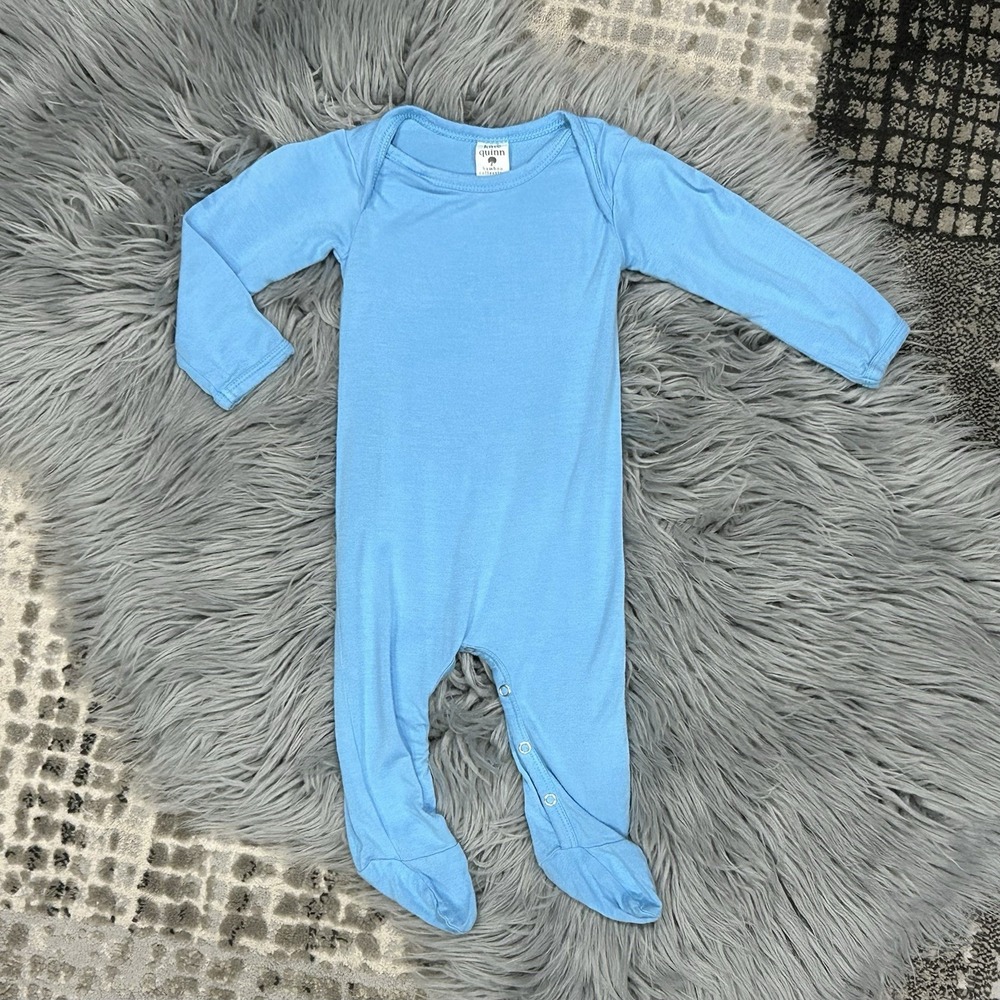 Kate Quinn Unisex Baby Long Sleeve Lap Neck Bamboo Footie Size 3-6m